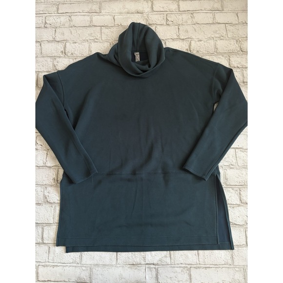 Spanx AirEssentials Turtleneck Tunic Top Women's Size M Green - Picture 2 of 8